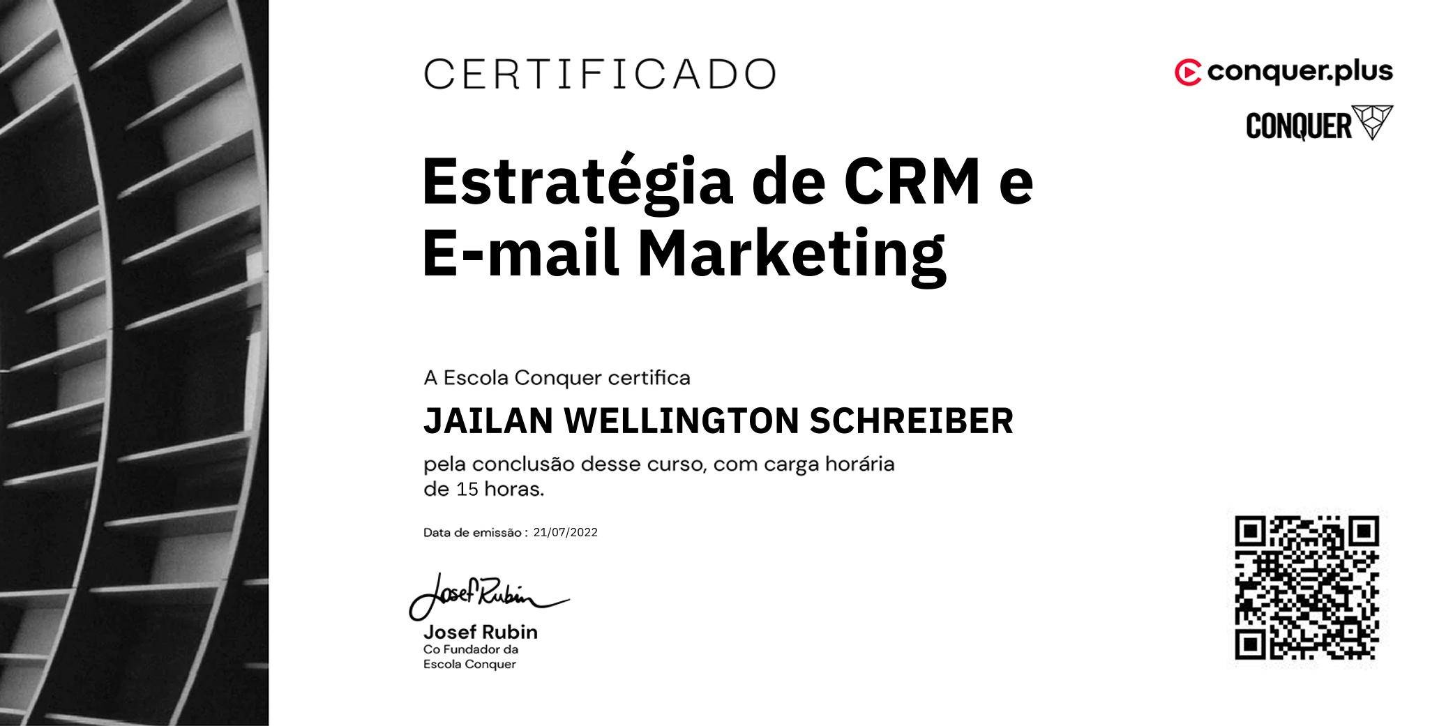 Certificado de Estratégia de CRM e E-mail Marketing